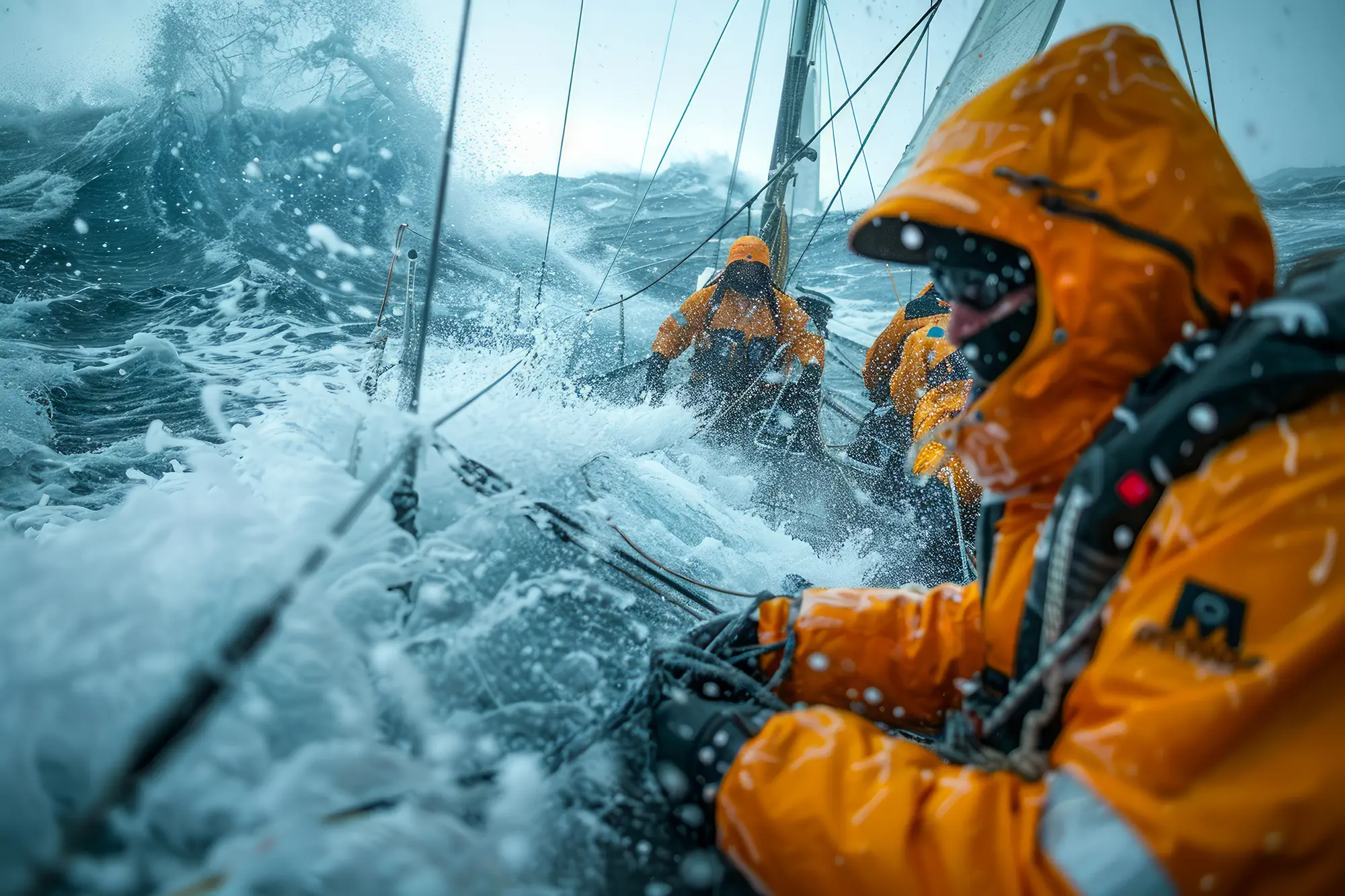 Intense ocean stormterproof gear